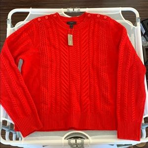 JCrew Cable knit wool sweater NWT